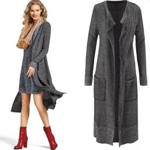 CAbi Lara Gray Duster Cardigan - Size: Small - Picture 7 of 7